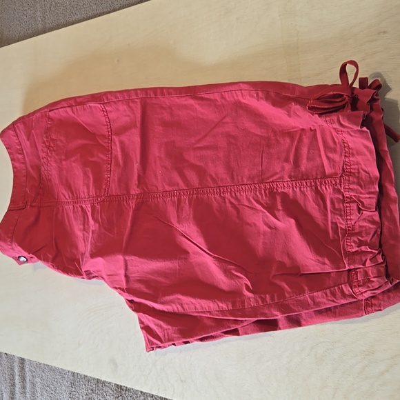 Maurices Pants - PA12 Levis Dockers Plus Capris Sz 24W Zip Front Pockets Drawstring Hem Brick Red